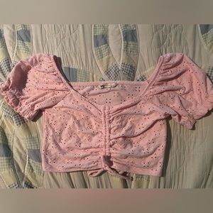 SO cropped pink top size large to look like a Barbie